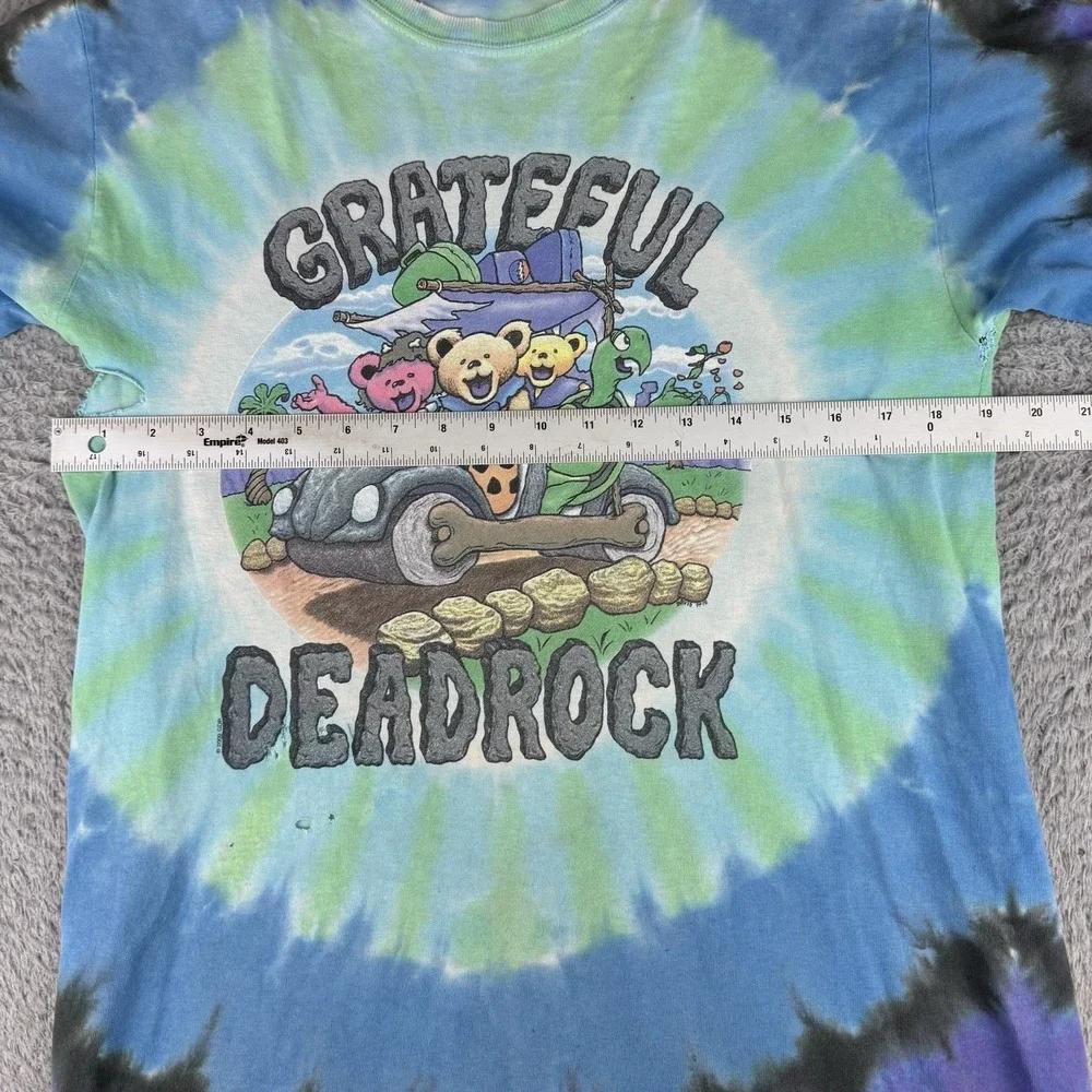 Vintage 2009 Liquid Blue Grateful DeadRock Tie Dye tshirt Men sz L‎ Distressed